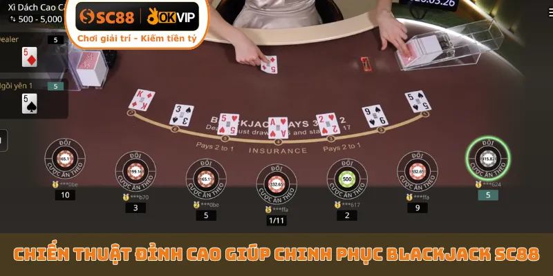 Chiến thuật đỉnh cao giúp chinh phục Blackjack SC88