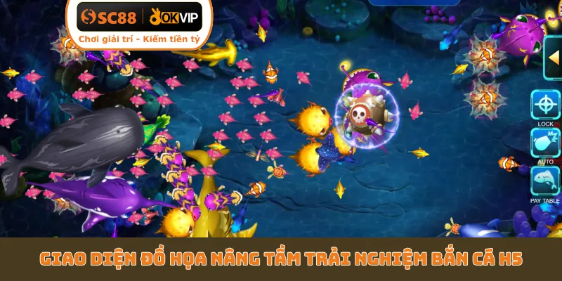 Giao diện đồ họa nâng tầm trải nghiệm bắn cá H5