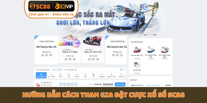 Hướng dẫn cách tham gia đặt cược xổ số SC88