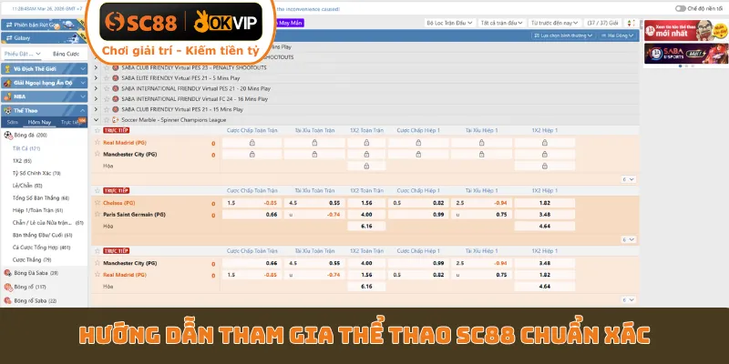 Hướng dẫn tham gia thể thao SC88 chuẩn xác