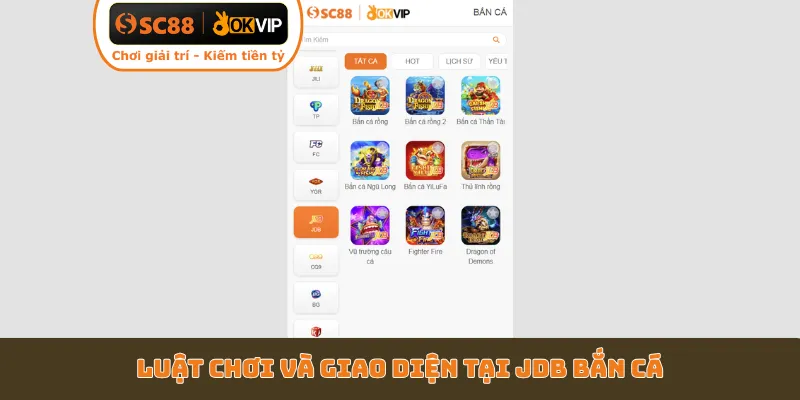 Luật chơi và giao diện tại JDB bắn cá