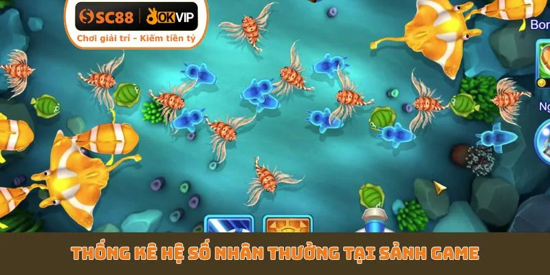 Thống kê hệ số nhân thưởng tại sảnh game